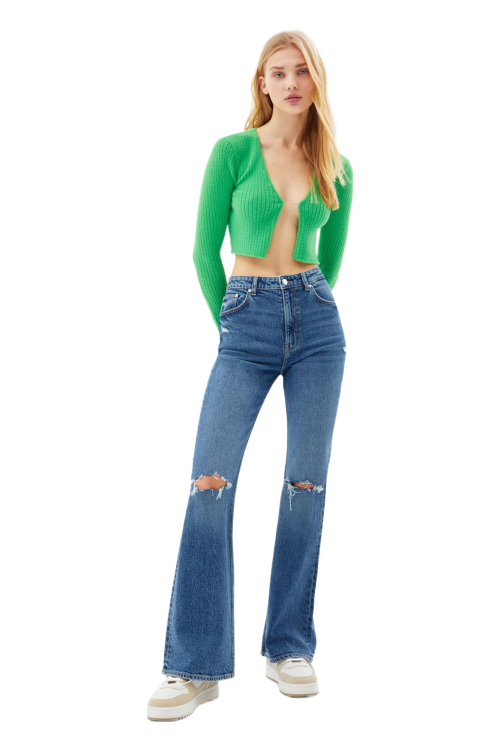 Ripped Flared Vintage Jeans